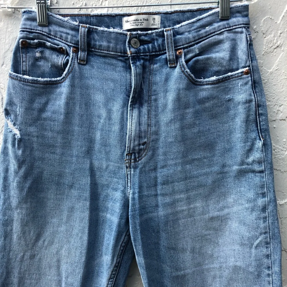 ABERCROMBIE & FITCH The Ankle Straight Ultra High Rise Jeans Size 28_3